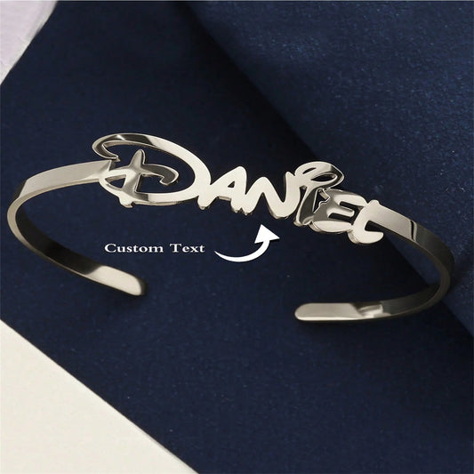 Aelicy™ Bold Cut-Out Name Bracelet – Luxe Custom Design