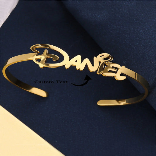 Aelicy™ Bold Cut-Out Name Bracelet – Luxe Custom Design