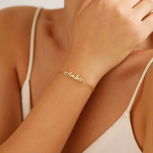 Aelicy™ Custom Name Bracelet – Gold, Silver, Rose Gold